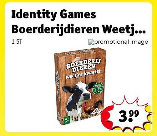 Identity Games Boerderijdieren Weetjes kwartet