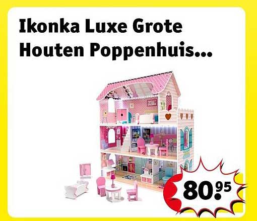 Ikonka Luxe Grote Houten Poppenhuis...