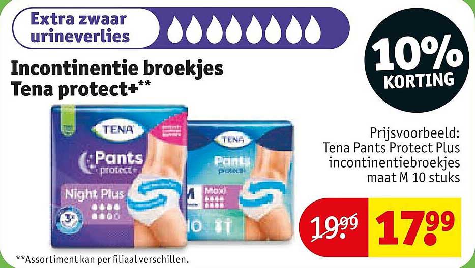 Incontinentie broekjes Tena protect+** 10% KORTING