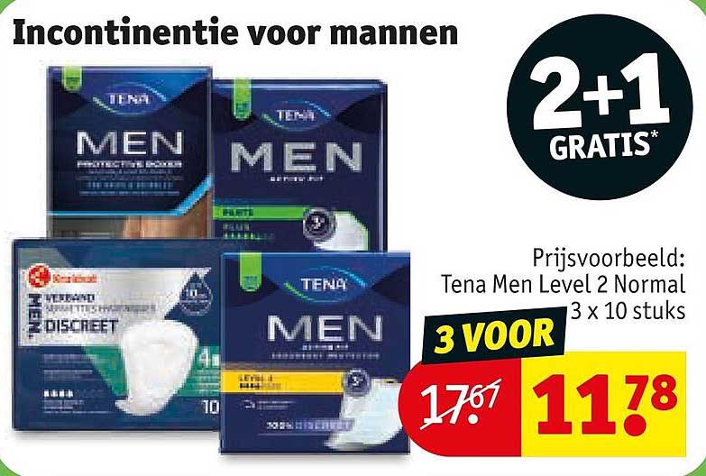 Incontinentie voor mannen 2+1 GRATIS*