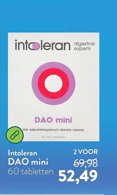 Intoleran DAO mini 60 tabletten 2 VOOR
