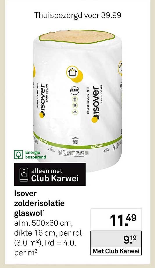 Isover zolderisolatie glaswol