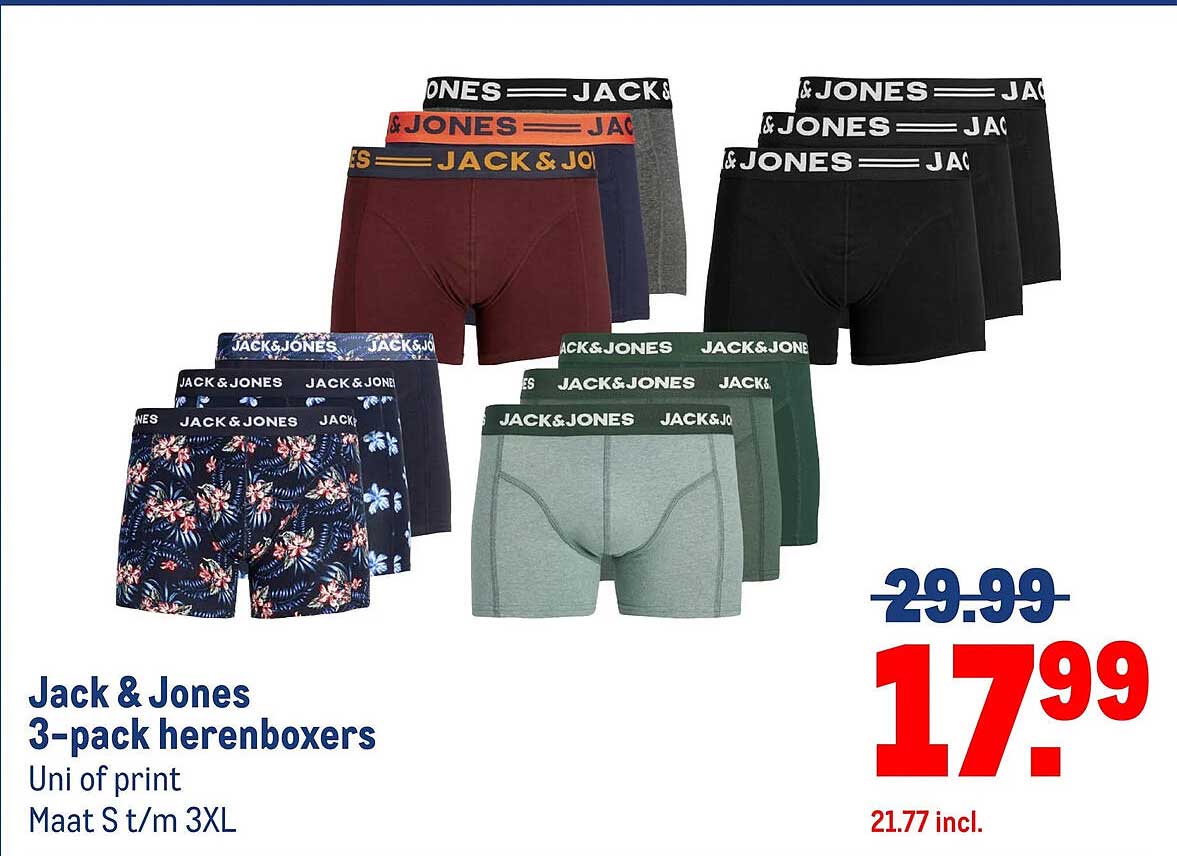 Jack & Jones 3-pack herenboxers