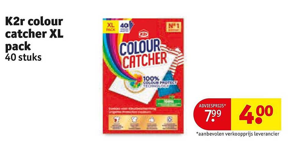 K2r colour catcher XL pack 40 stuks