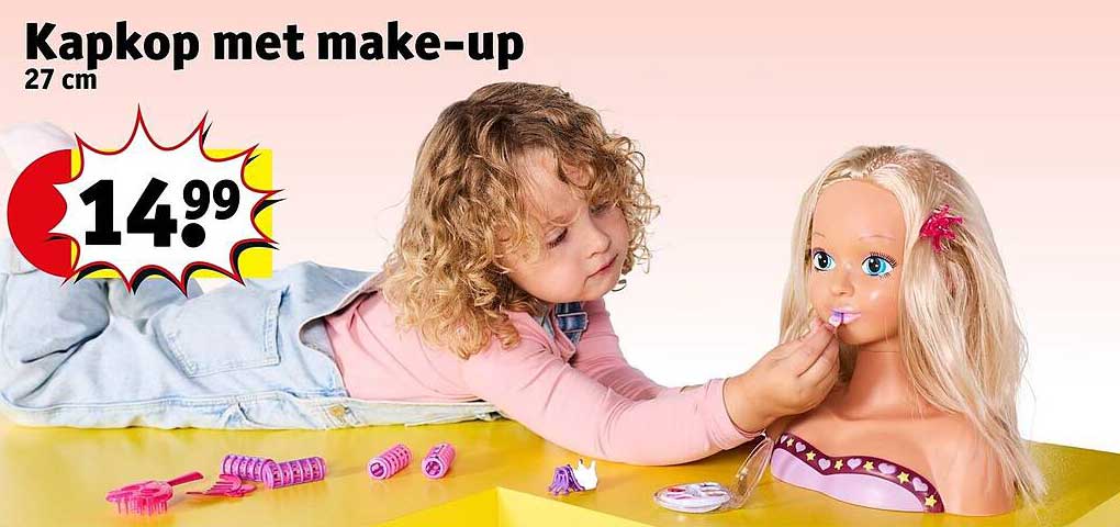 Kapkop met make-up 27 cm