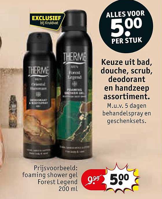 Keuze uit bad, douche, scrub, deodorant en handzeep assortiment