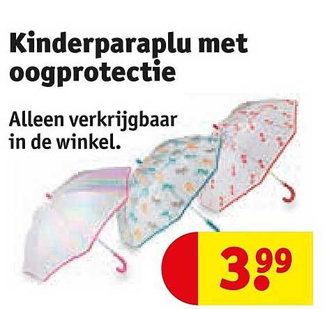 Kinderparaplu met oogprotectie