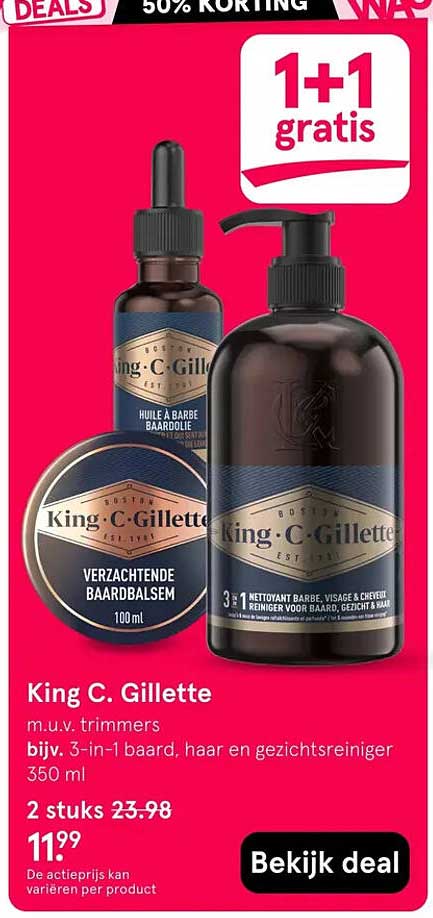 King C. Gillette 1+1 gratis