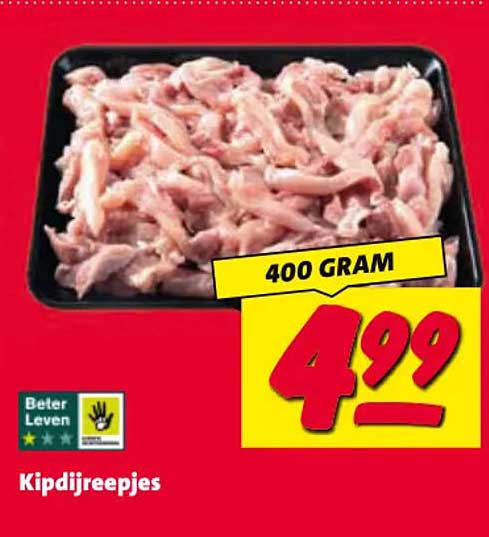 Kipdijreepjes 400 GRAM