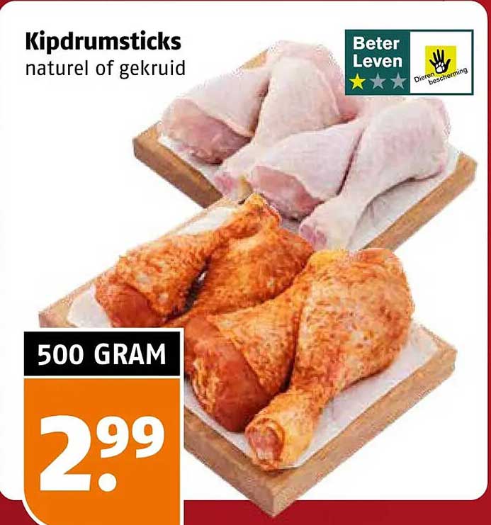 Kipdrumsticks naturel of gekruid