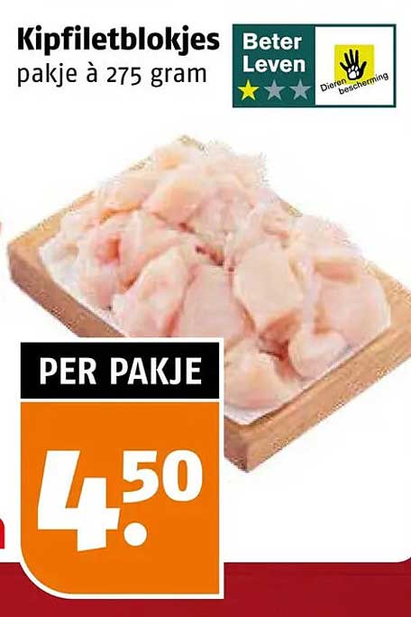 Kipfiletblokjes pakje à 275 gram