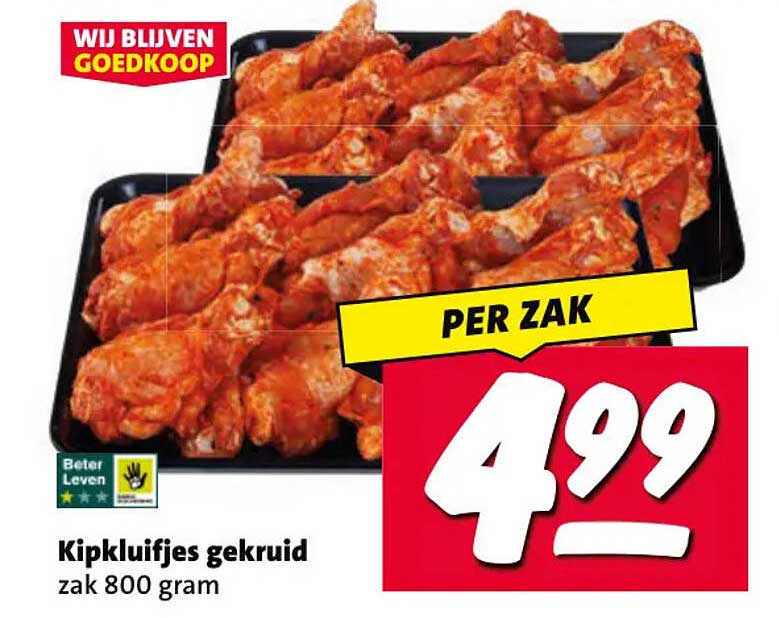 Kipkluifjes gekruid zak 800 gram