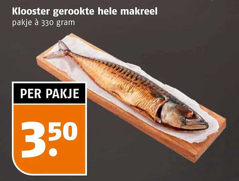 Klooster gerookte hele makreel pakje à 330 gram