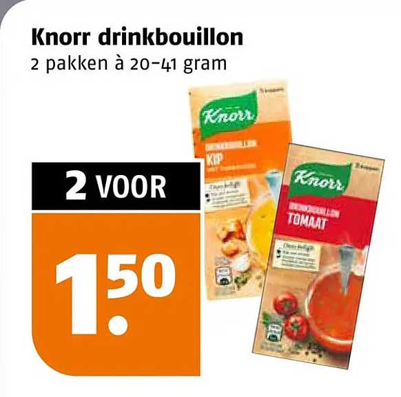 Knorr drinkbouillon 2 pakken à 20~41 gram 2 VOOR