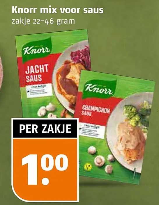 Knorr mix voor saus zakje 22-46 gram