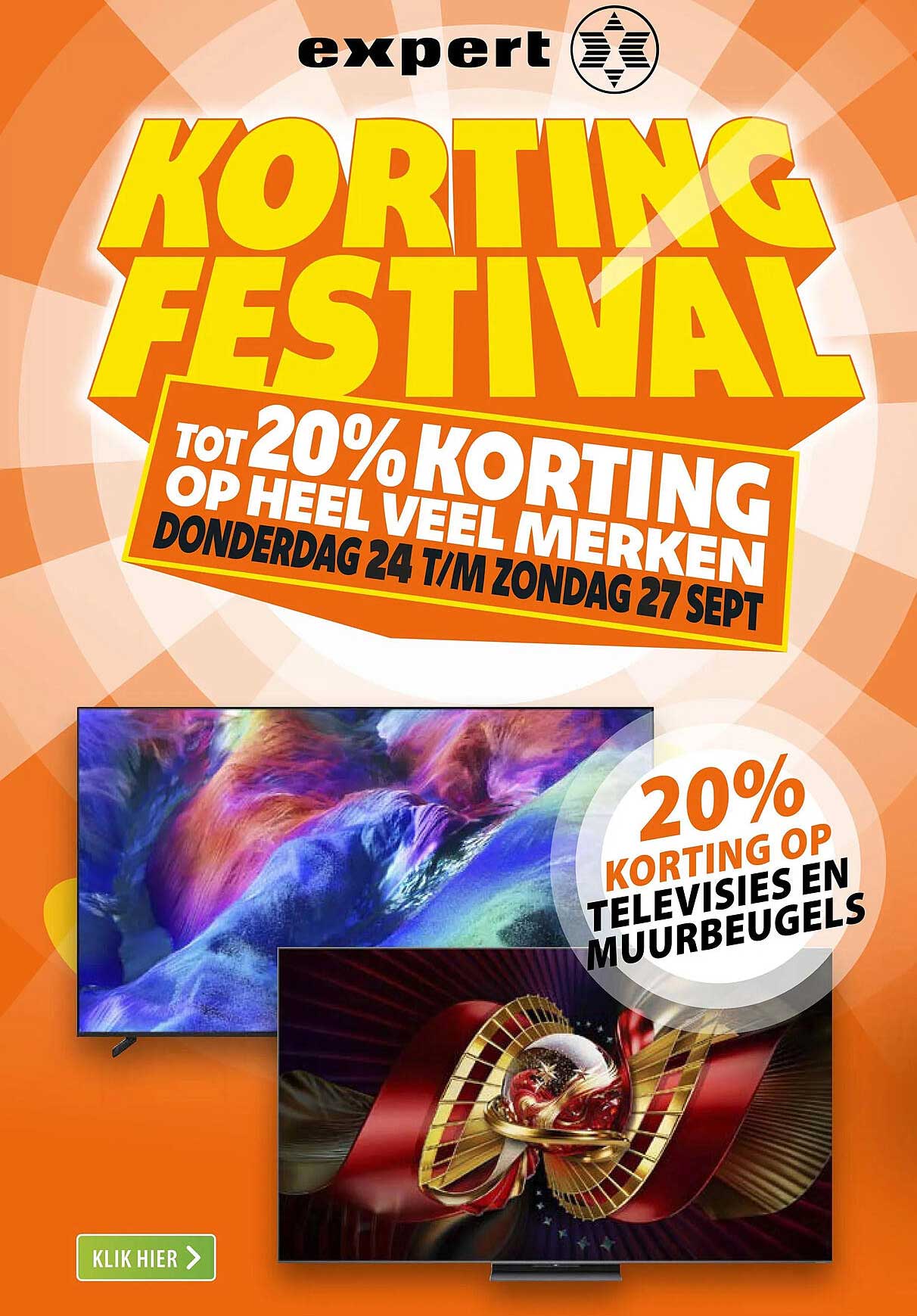 KORTING FESTIVAL tot 20% korting op heel veel merken