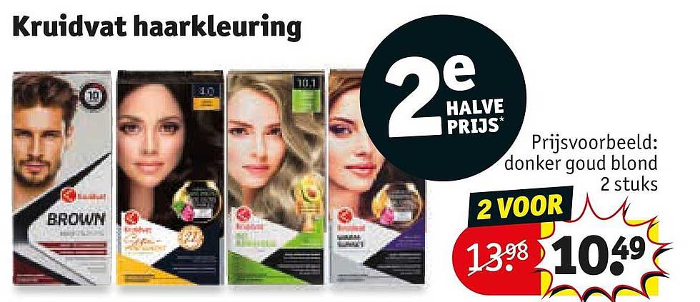 Kruidvat haarkleuring 2e halve prijs
