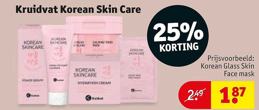Kruidvat Korean Skin Care 25% Korting
