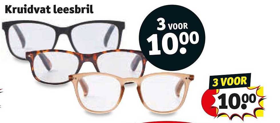 Kruidvat leesbril 3 voor 10.00
