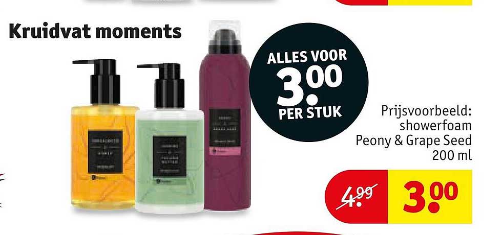 Kruidvat moments ALLES VOOR 3.00 PER STUK
