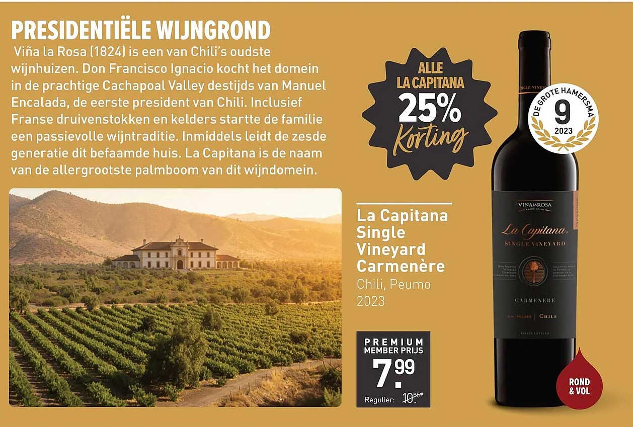 La Capitana Single Vineyard Carmenère