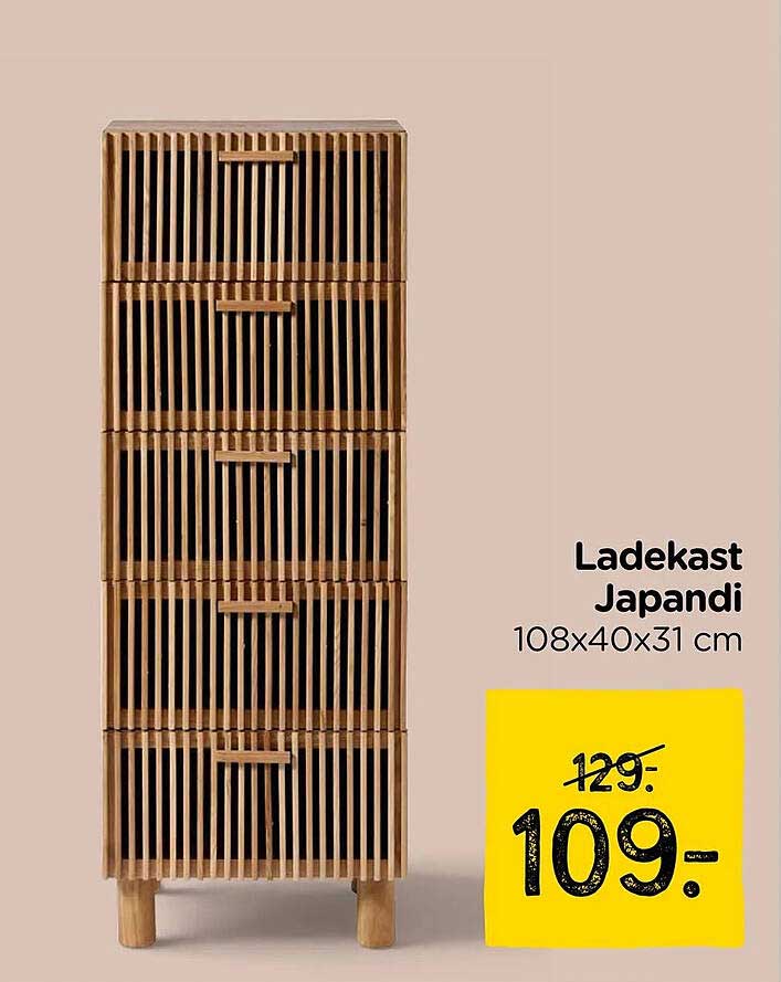 Ladekast Japandi 108x40x31 cm