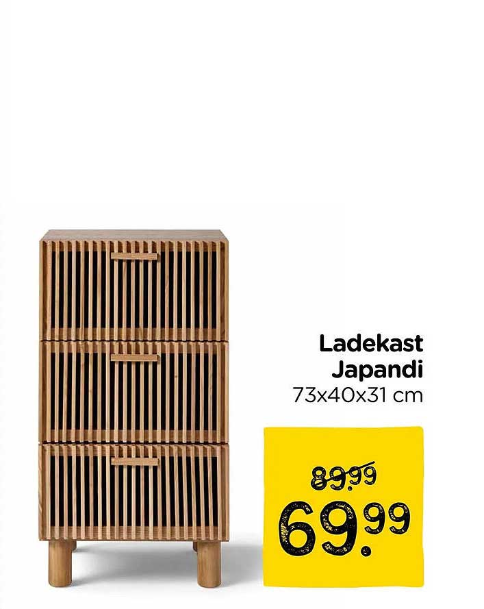 Ladekast Japandi 73x40x31 cm