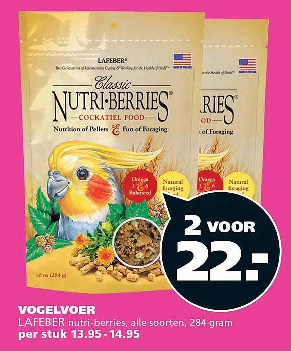 LAFEber nutri-berries, alle soorten, 284 gram per stuk 13.95-14.95 2 voor 22,-