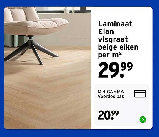 Laminaat Elan visgraat beige eiken per m²