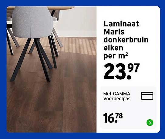 Laminaat Maris donkerbruin eiken per m²