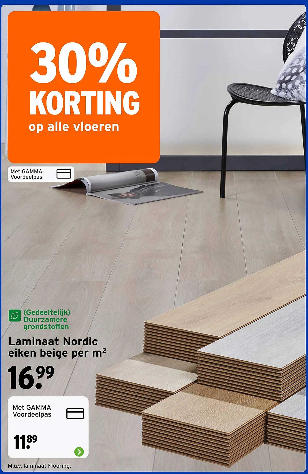 Laminaat Nordic eiken beige per m²