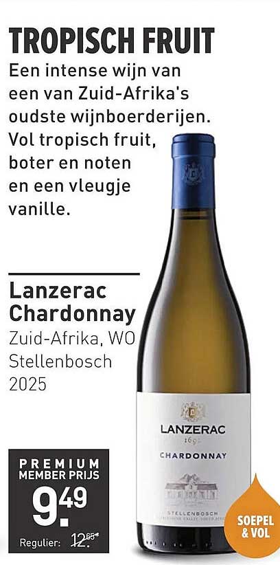 Lanzerac Chardonnay Zuid-Afrika, WO Stellenbosch 2025
