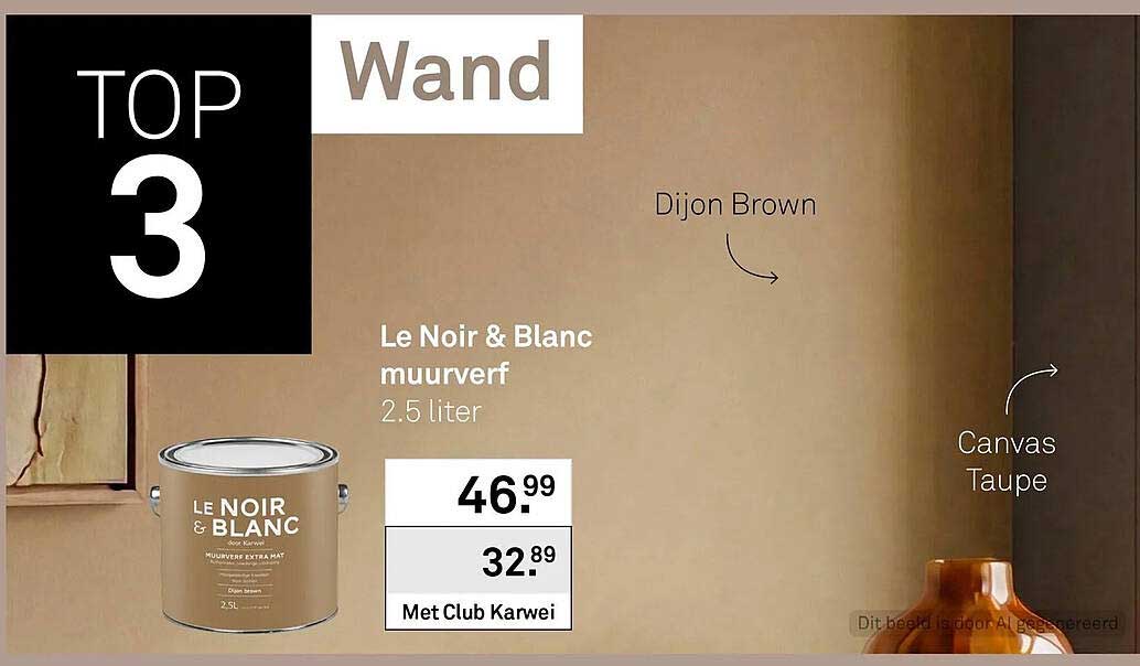 Le Noir & Blanc muurverf 2.5 liter
