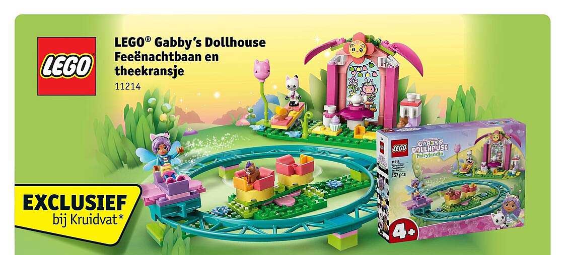 LEGO® Gabby's Dollhouse Feeënachtbaan en theekransje 11214