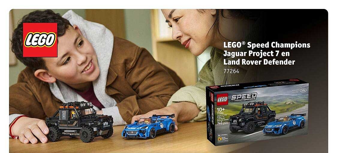 LEGO® Speed Champions Jaguar Project 7 en Land Rover Defender 77264