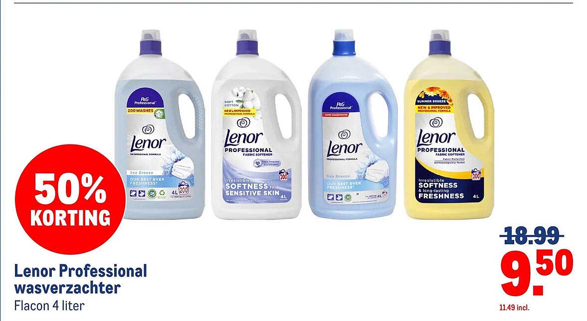 Lenor Professional wasverzachter 50% Korting