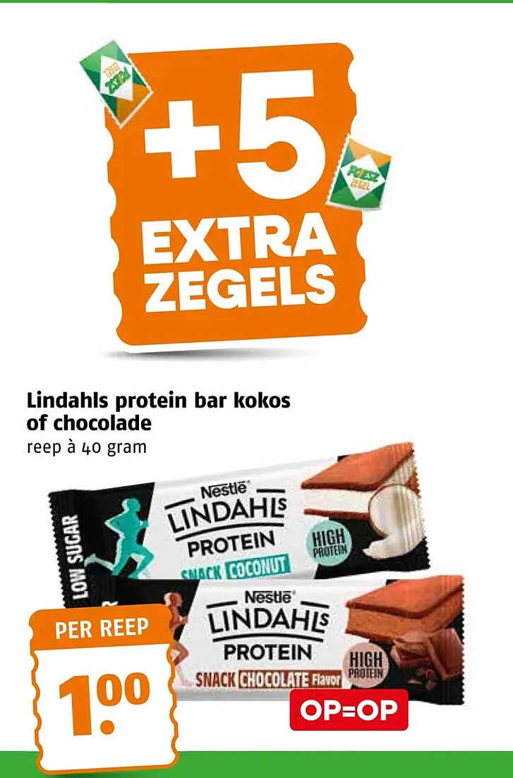 Lindahls protein bar kokos of chocolade