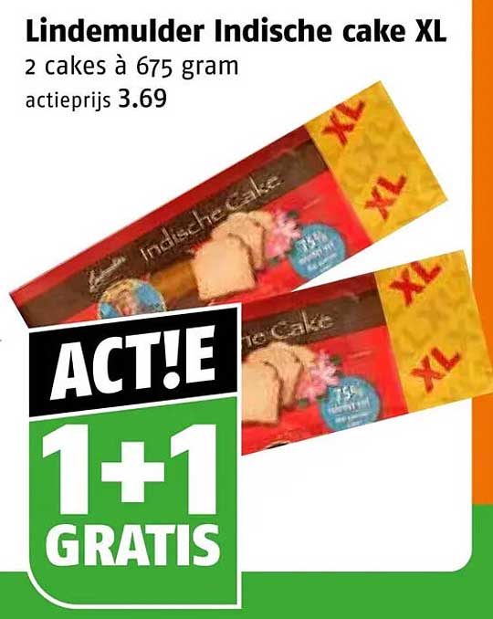 Lindemulder Indische cake XL 1+1 gratis
