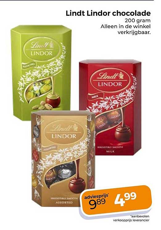 Lindt Lindor chocolade 200 gram