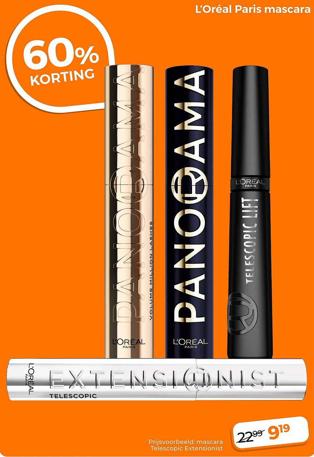 L'Oréal Paris mascara 60% KORTING
