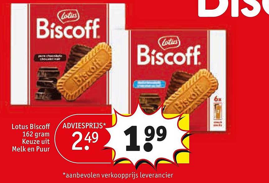 Lotus Biscoff 162 gram Keuze uit Melk en Puur