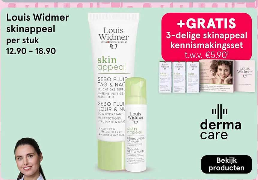 Louis Widmer skinappeal per stuk +GRATIS 3-delige skinappeal kennismakingsset t.w.v. €5.90¹