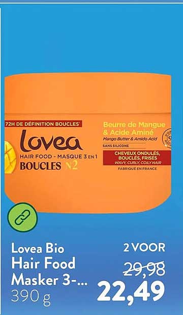 Lovea Bio Hair Food Masker 3-... 390 g 2 VOOR