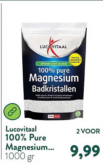 Lucovitaal 100% Pure Magnesium... 1000 gr 2 VOOR