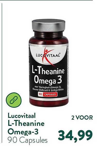 Lucovitaal L-Theanine Omega-3 90 Capsules 2 VOOR