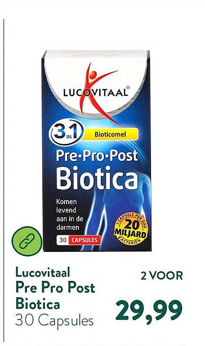 Lucovitaal Pre Pro Post Biotica 30 Capsules 2 VOOR