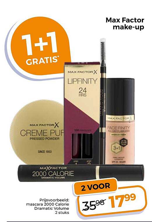 Max Factor make-up 1+1 gratis