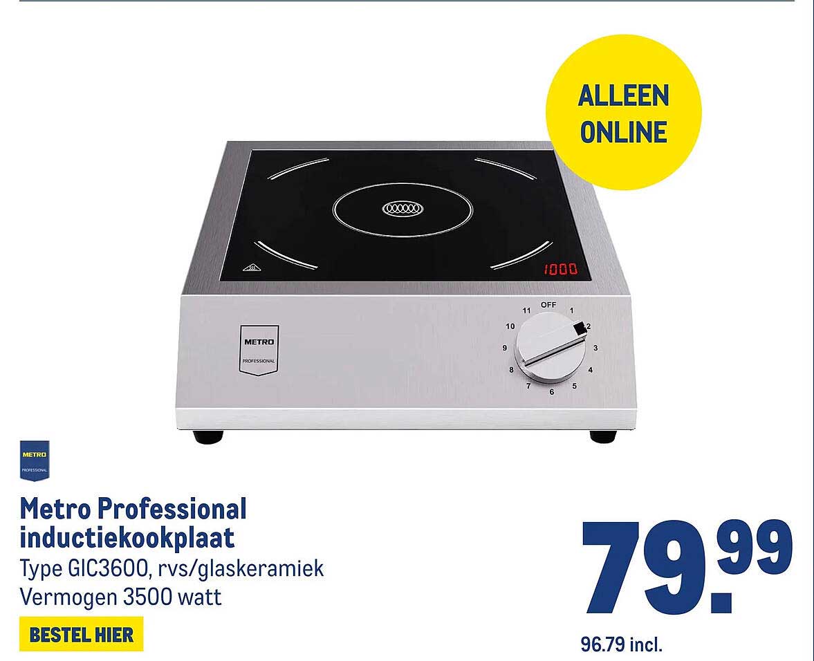 Metro Professional inductiekookplaat
