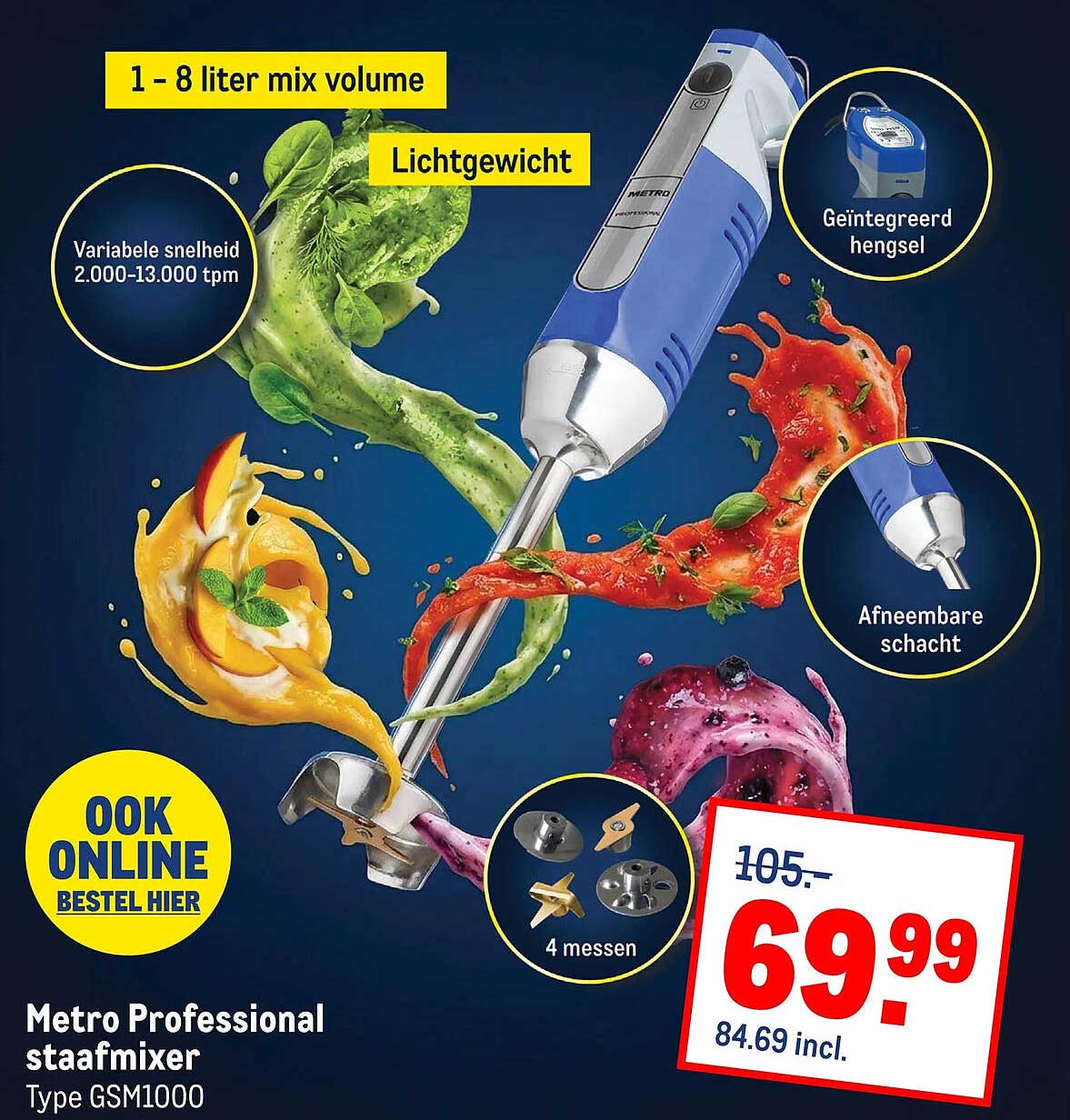 Metro Professional staafmixer Type GSM1000