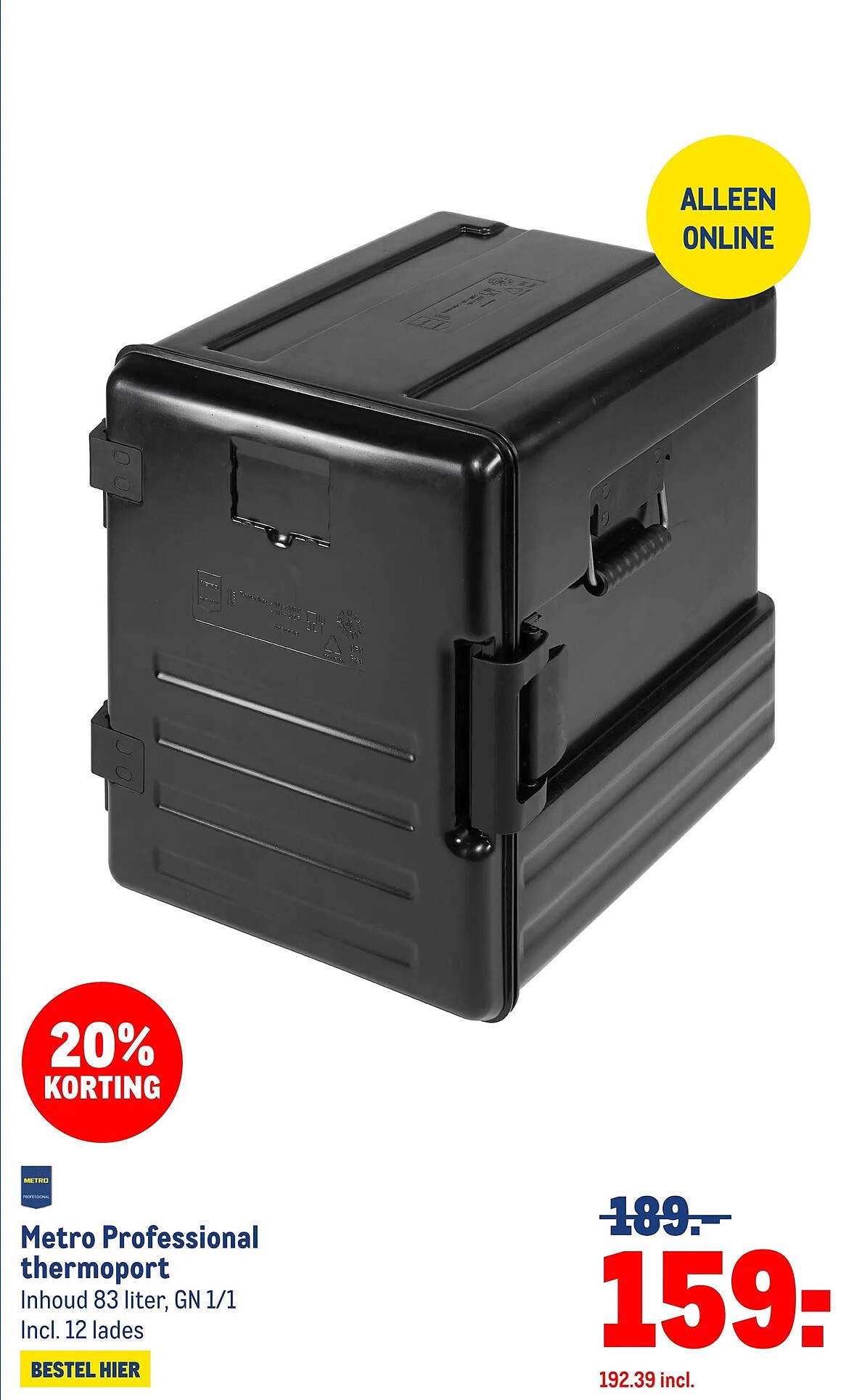 Metro Professional thermoport 20% korting